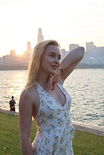 Ukrainian mail order bride Karina from Chicago with blonde hair and blue eye color - image 11