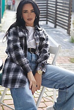 Ukrainian mail order bride Svitlana from Verona with black hair and green eye color - image 19