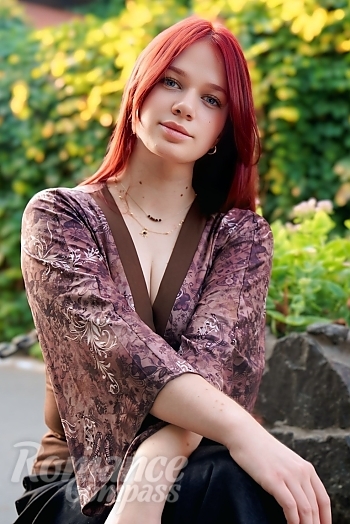 Ukrainian mail order bride Kateryna from Cherkasy with red hair and green eye color - image 1