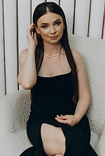 Ukrainian mail order bride Anna from Kyiv with black hair and blue eye color - image 6