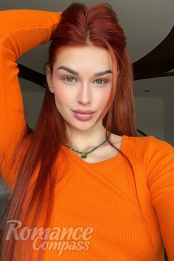 Ukrainian mail order bride Maryna from Kyiv with red hair and blue eye color - image 1