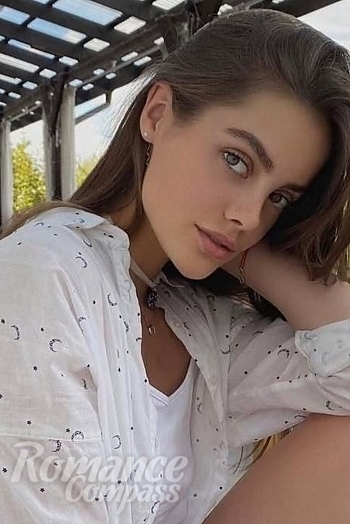 Ukrainian mail order bride Valeria from Dnipro with light brown hair and green eye color - image 1