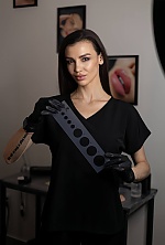 Ukrainian mail order bride Oksana from Mexico City with black hair and green eye color - image 3