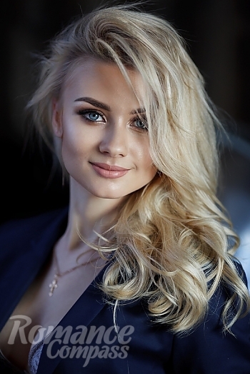 Ukrainian mail order bride Katya from Kyiv with blonde hair and blue eye color - image 1
