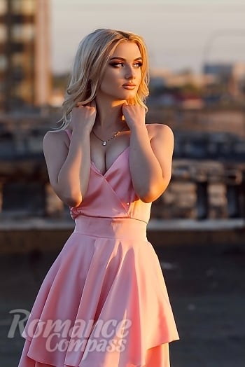 Ukrainian mail order bride Katya from Kyiv with blonde hair and blue eye color - image 1