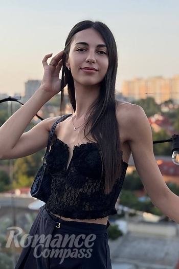Ukrainian mail order bride Halyna from Zaporizhzhya with black hair and brown eye color - image 1