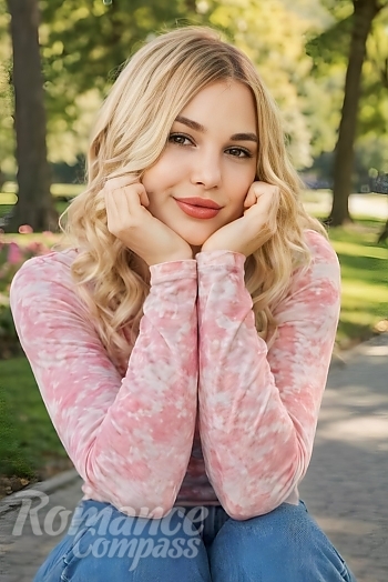 Ukrainian mail order bride Valeriia from Dnipro with blonde hair and brown eye color - image 1