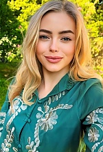 Ukrainian mail order bride Valeriia from Lyon with blonde hair and blue eye color - image 4
