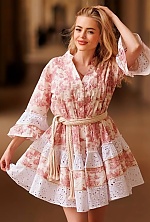 Ukrainian mail order bride Valeriia from Lyon with blonde hair and blue eye color - image 9