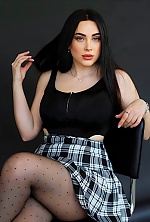Ukrainian mail order bride Daria from Rozhniativ with black hair and blue eye color - image 3
