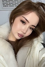 Ukrainian mail order bride Skhahnaz from Astana with black hair and grey eye color - image 2