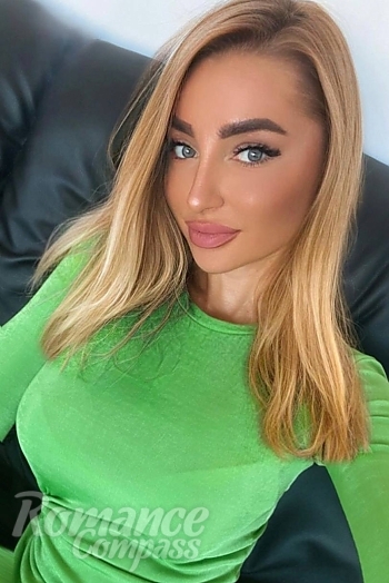 Ukrainian mail order bride Alena from Kyiv with blonde hair and blue eye color - image 1
