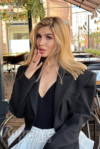Ukrainian mail order bride Lilia from Dnipro with blonde hair and grey eye color - image 1