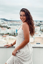Ukrainian mail order bride Anastasia from Lisbon with brunette hair and green eye color - image 4