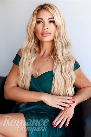 Ukrainian mail order bride Evgeniya from Alicante with blonde hair and brown eye color - image 1