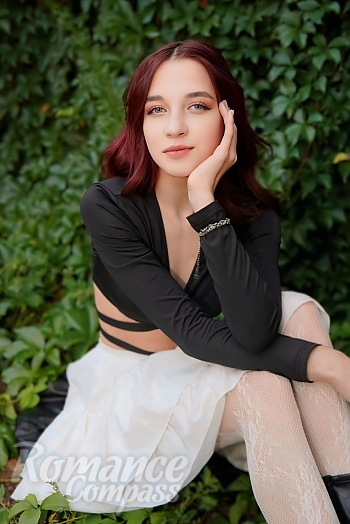 Ukrainian mail order bride Viktoriia from Cherkasy with red hair and green eye color - image 1
