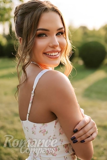 Ukrainian mail order bride Alina from Kyiv with blonde hair and blue eye color - image 1