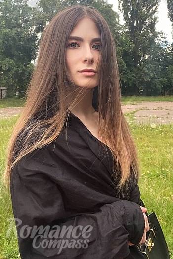 Ukrainian mail order bride Marina from Chernihiv with light brown hair and green eye color - image 1