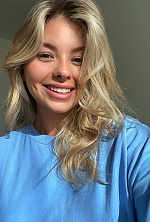 Ukrainian mail order bride Oleksandra from Odesa with blonde hair and green eye color - image 2