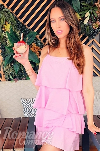 Ukrainian mail order bride Christina from Sofia with light brown hair and green eye color - image 1