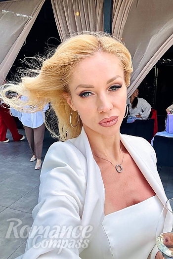 Ukrainian mail order bride Victoria from Dnipro with blonde hair and grey eye color - image 1