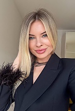 Ukrainian mail order bride Olga from Lisbon with blonde hair and blue eye color - image 3