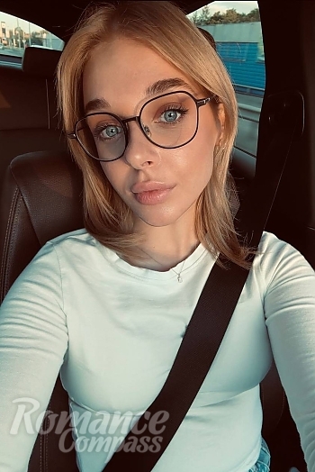 Ukrainian mail order bride Anhelika from Prague with blonde hair and blue eye color - image 1
