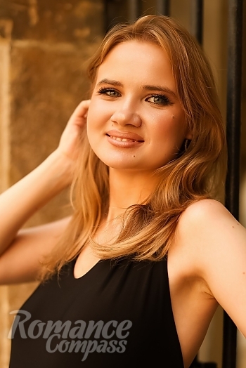 Ukrainian mail order bride Iryna from Dubliany with blonde hair and blue eye color - image 1