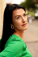 Ukrainian mail order bride Olga from Lviv with black hair and blue eye color - image 4